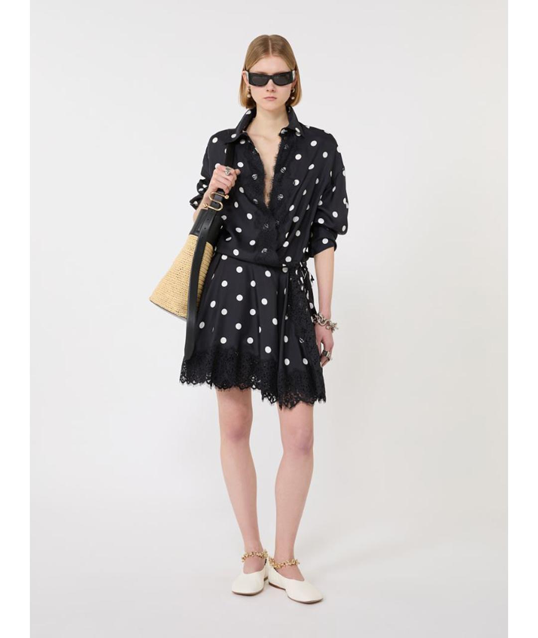 SPORTMAX Мульти шелковое повседневное платье, фото 2