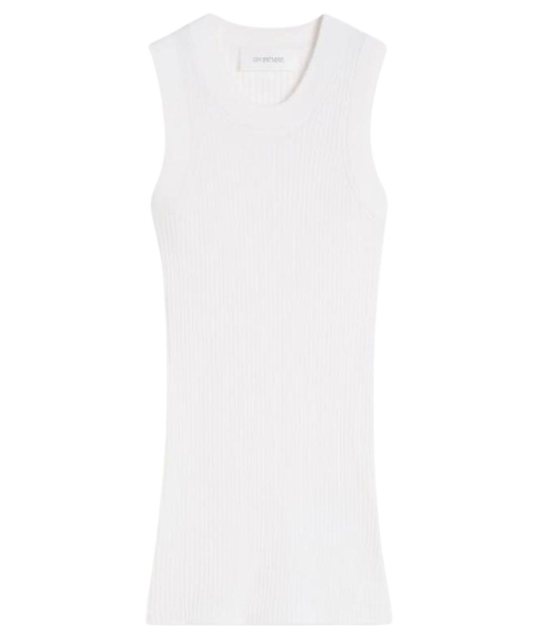 SPORTMAX Белая хлопковая майка, фото 1