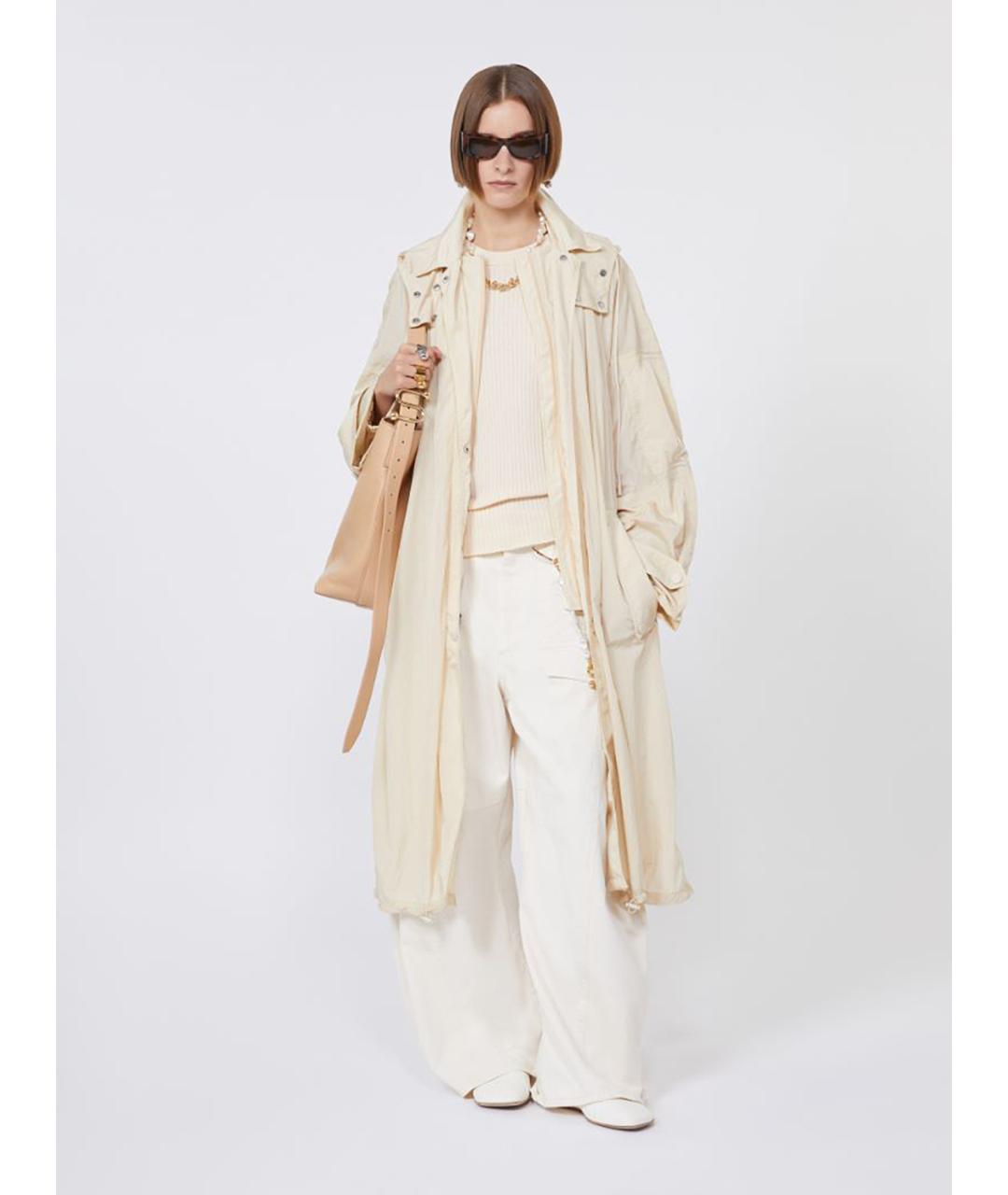 SPORTMAX Бежевая хлопковая майка, фото 2