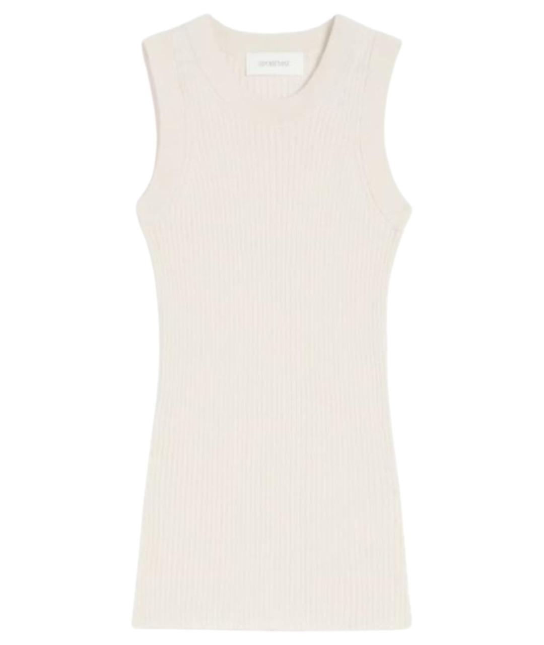 SPORTMAX Бежевая хлопковая майка, фото 1