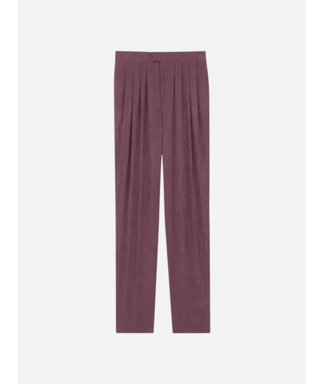 SAINT LAURENT Шелковые прямые брюки, фото 4