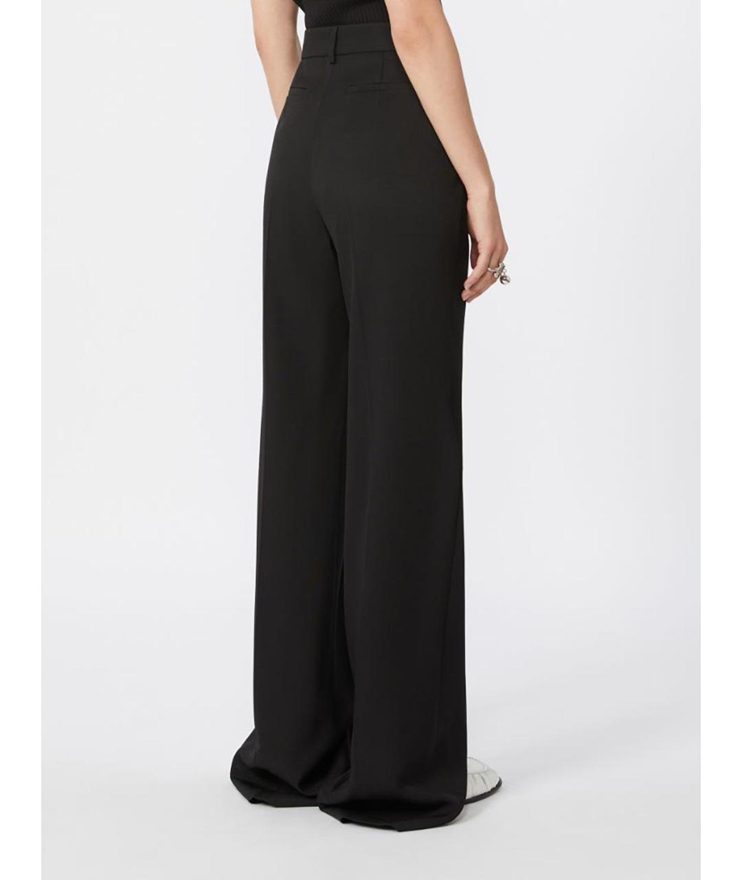 SPORTMAX Черные вискозные брюки широкие, фото 4