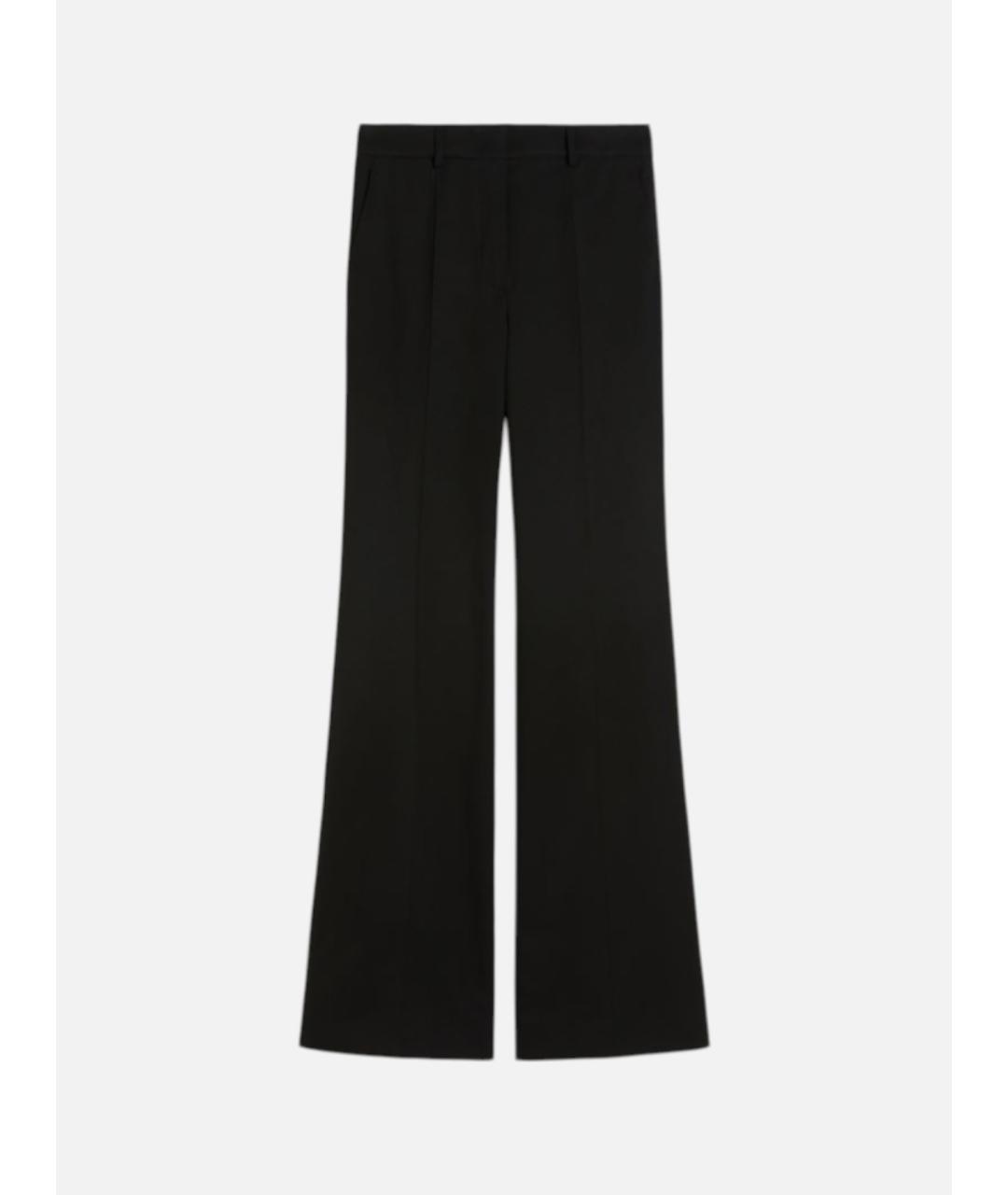 SPORTMAX Черные вискозные брюки широкие, фото 6