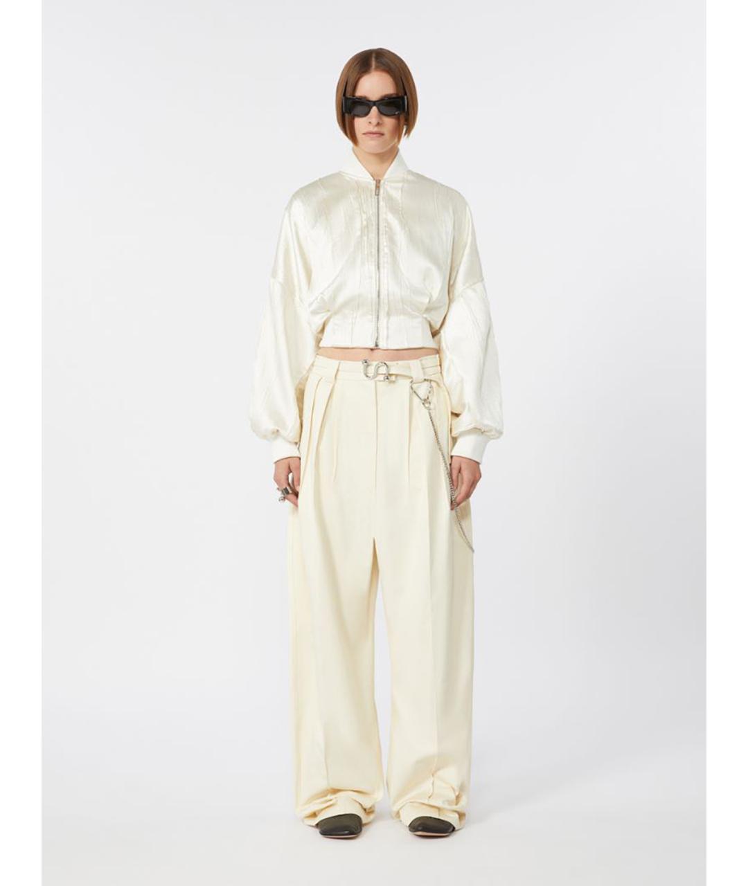 SPORTMAX Бежевая полиэстеровая куртка, фото 2