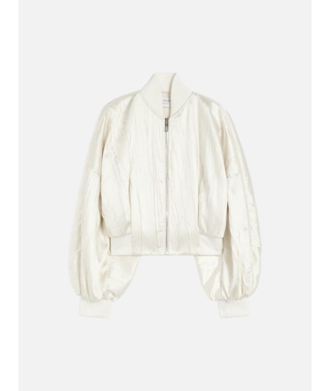 SPORTMAX Бежевая полиэстеровая куртка, фото 6