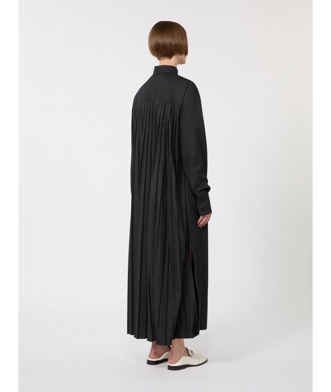 SPORTMAX Черное хлопковое повседневное платье, фото 4