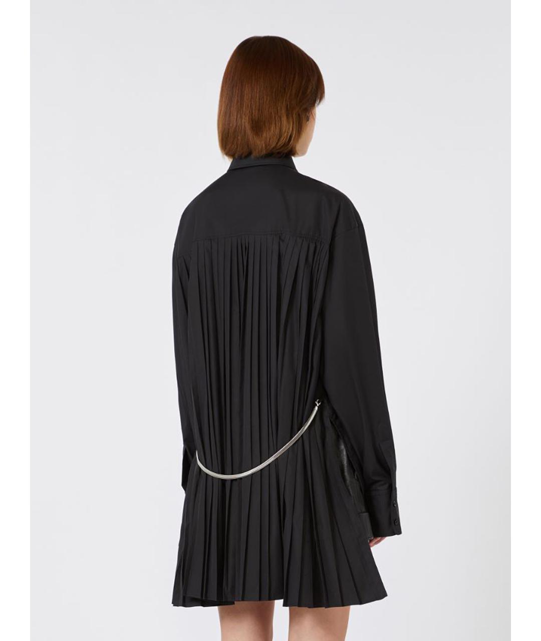 SPORTMAX Черная хлопковая рубашка, фото 4