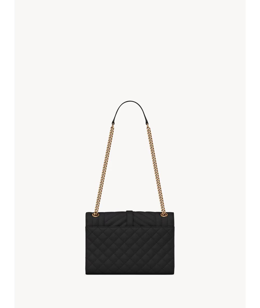 SAINT LAURENT Черная кожаная сумка через плечо, фото 2