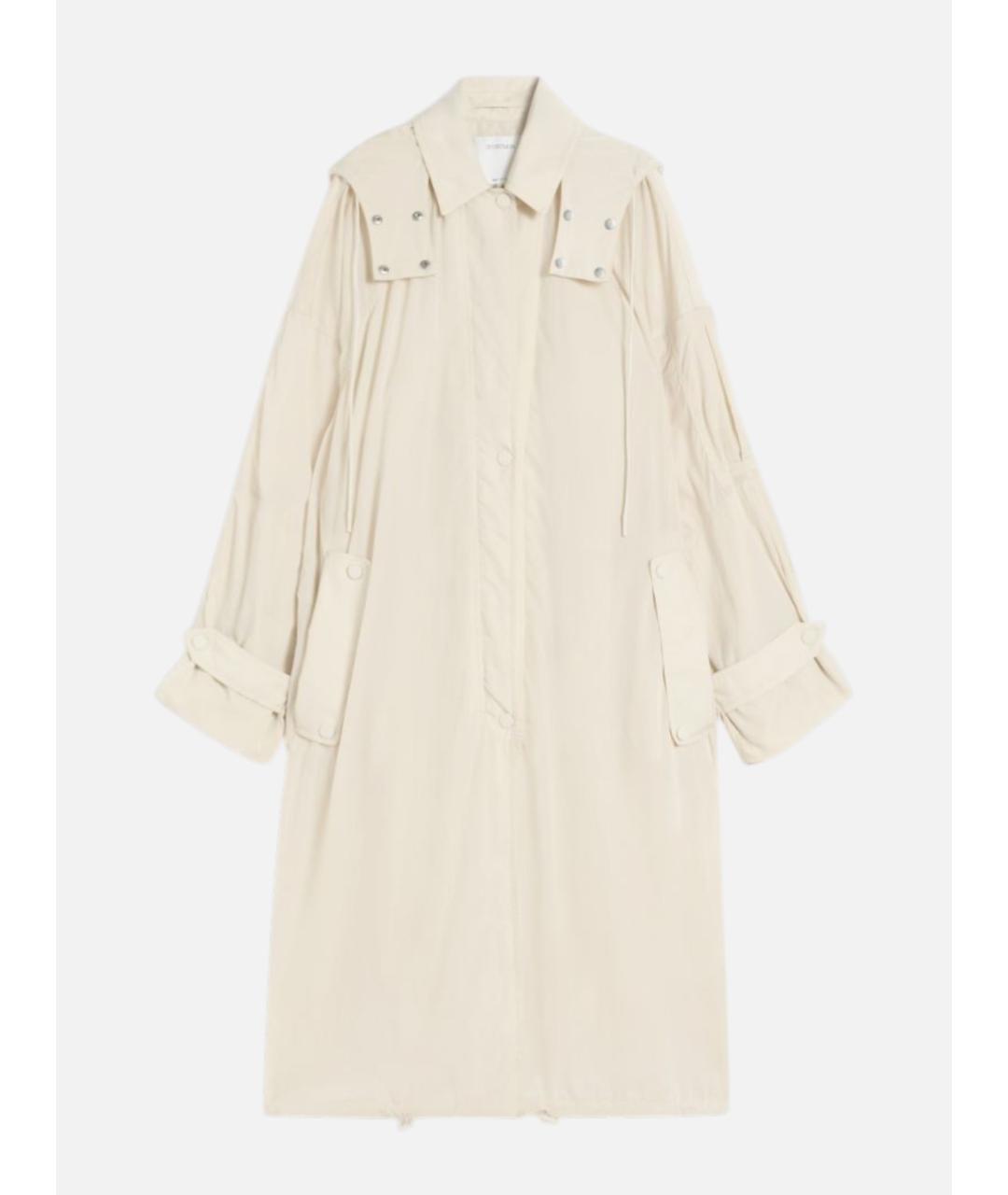 SPORTMAX Бежевый полиамидовый тренч/плащ, фото 6