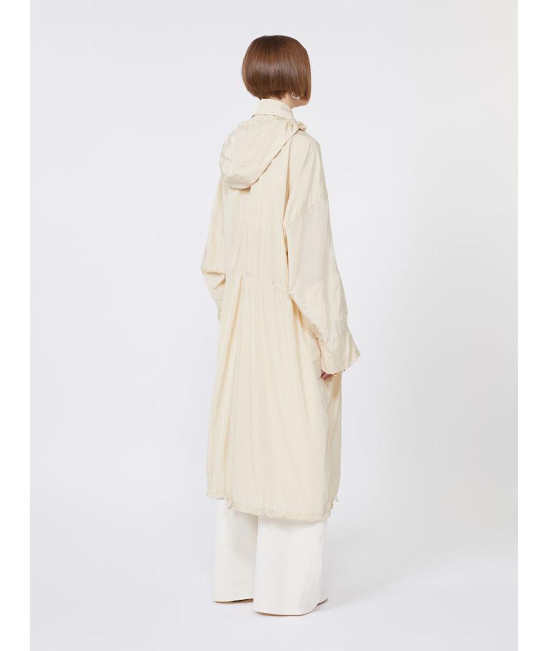 SPORTMAX Бежевый полиамидовый тренч/плащ, фото 4