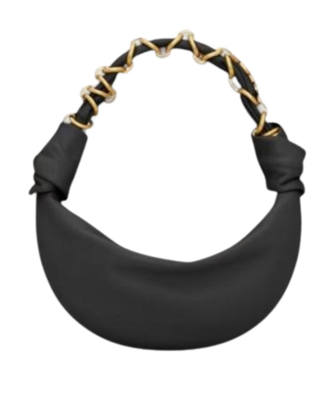 SAINT LAURENT Черная кожаная сумка с короткими ручками, фото 1