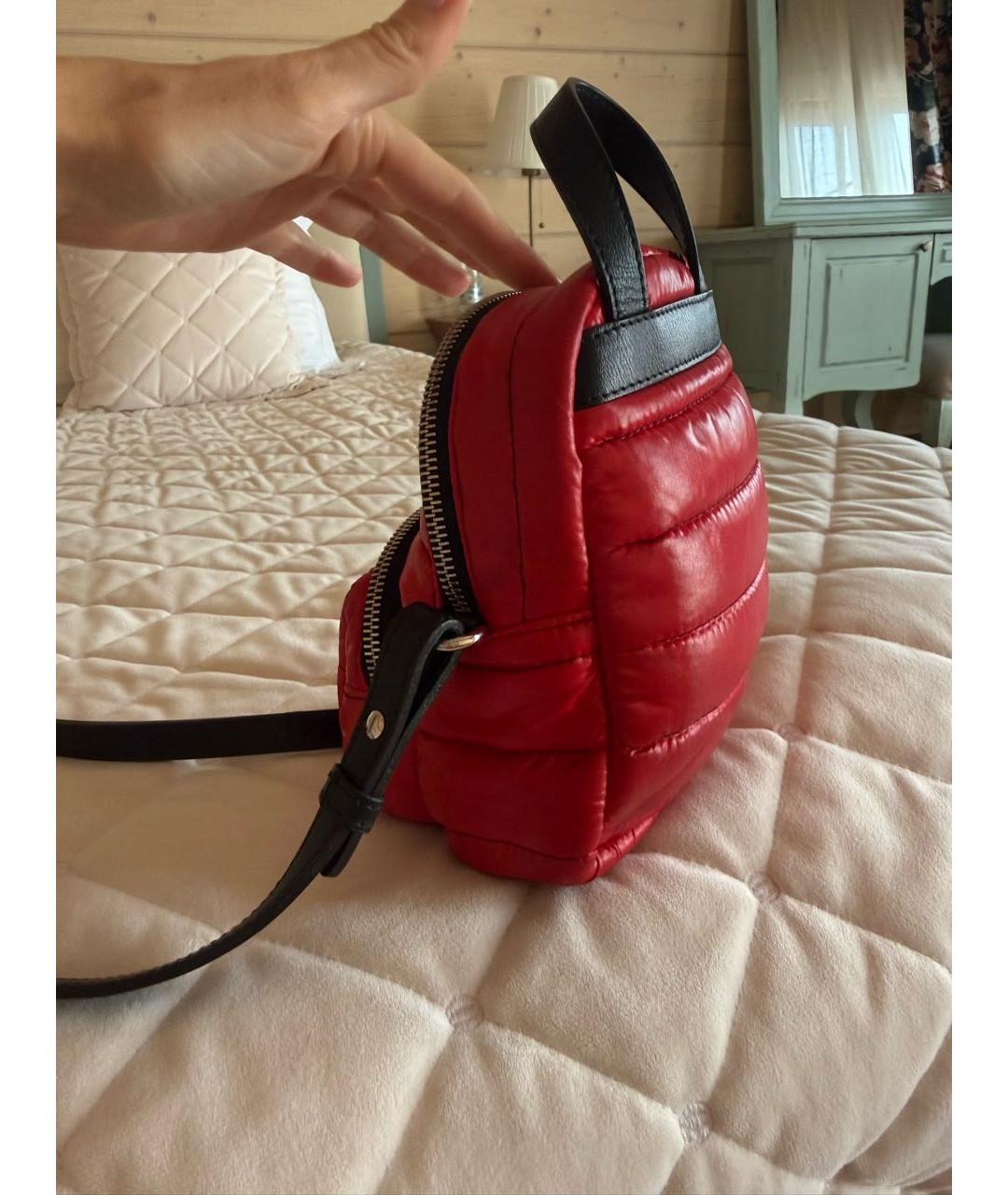 MONCLER Красный тканевый рюкзак, фото 3