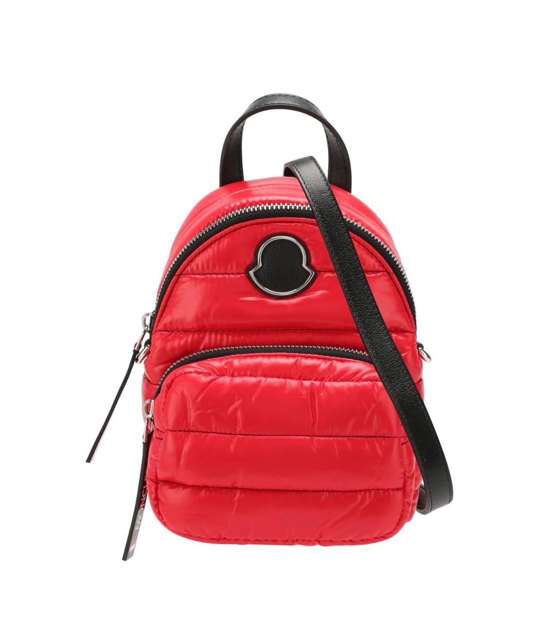 MONCLER Красный тканевый рюкзак, фото 5