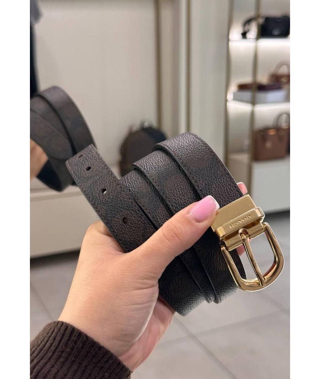 COACH Коричневый кожаный ремень, фото 2