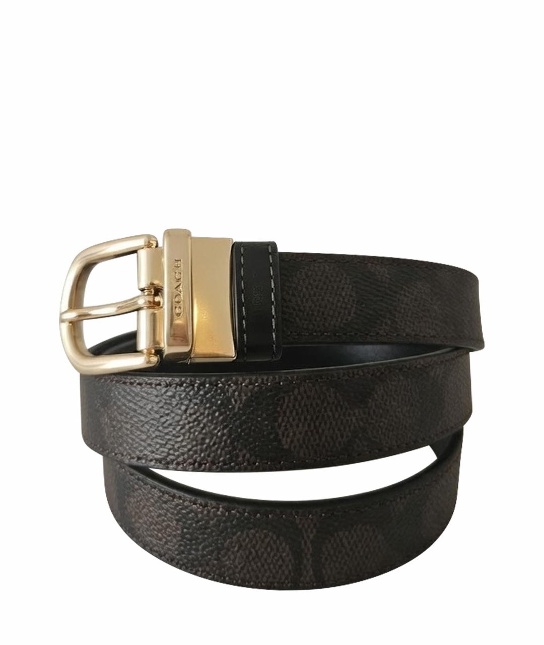 COACH Коричневый кожаный ремень, фото 1