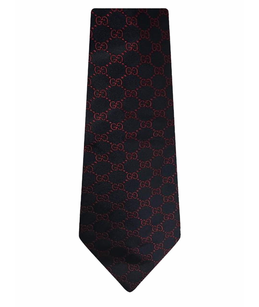 GUCCI Темно-синий шелковый галстук, фото 1