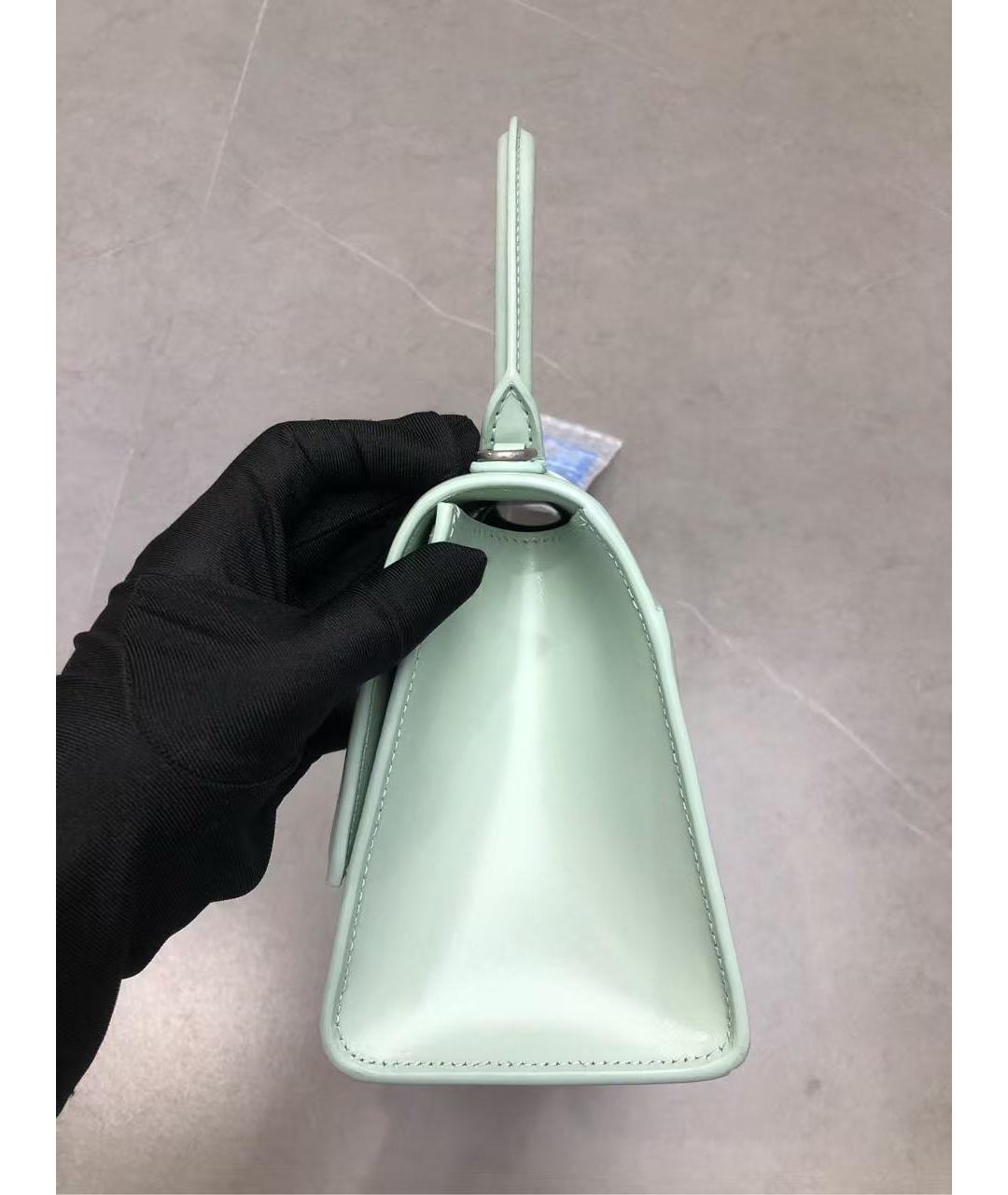 BALENCIAGA Зеленая кожаная сумка через плечо, фото 4