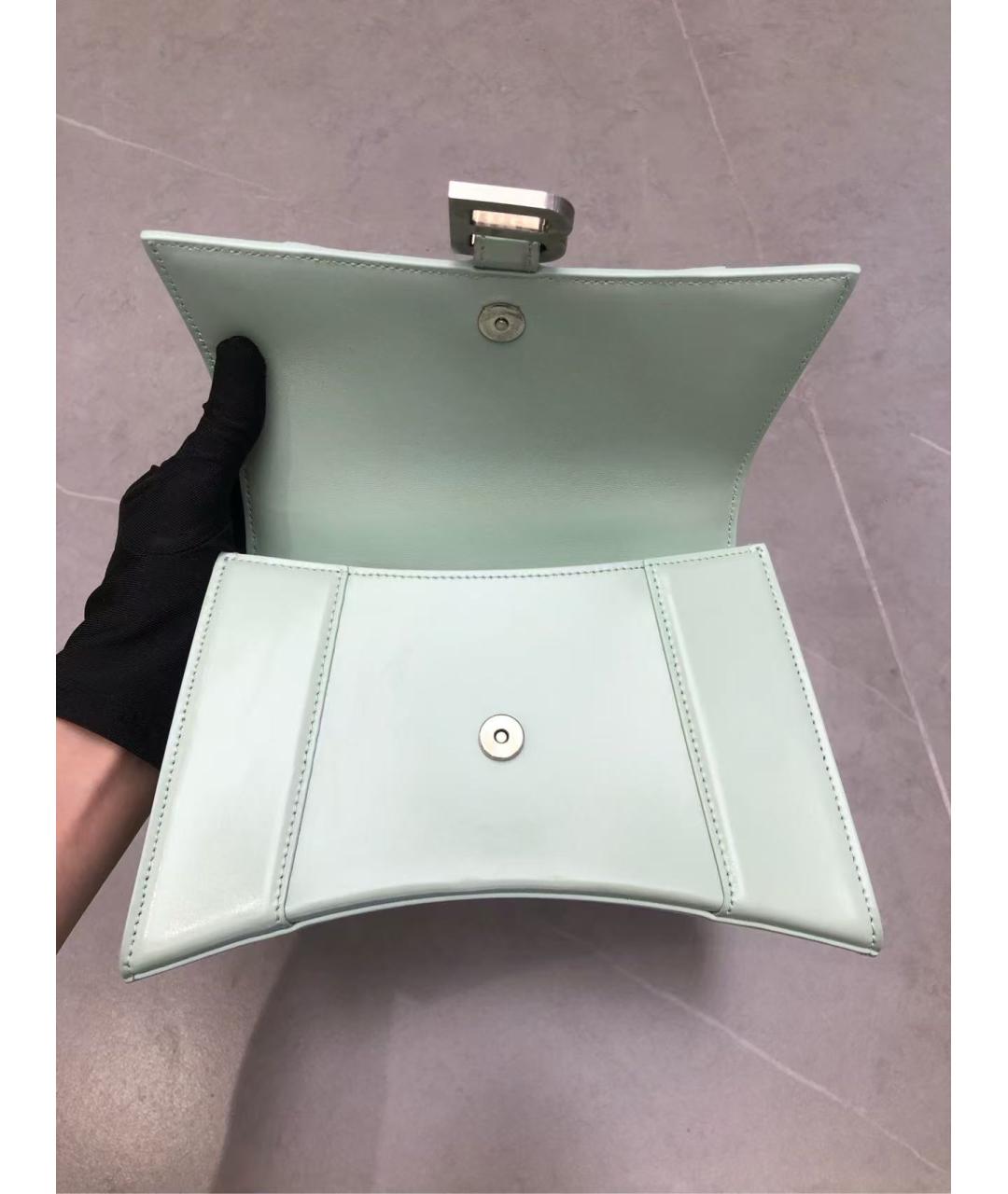 BALENCIAGA Зеленая кожаная сумка через плечо, фото 6