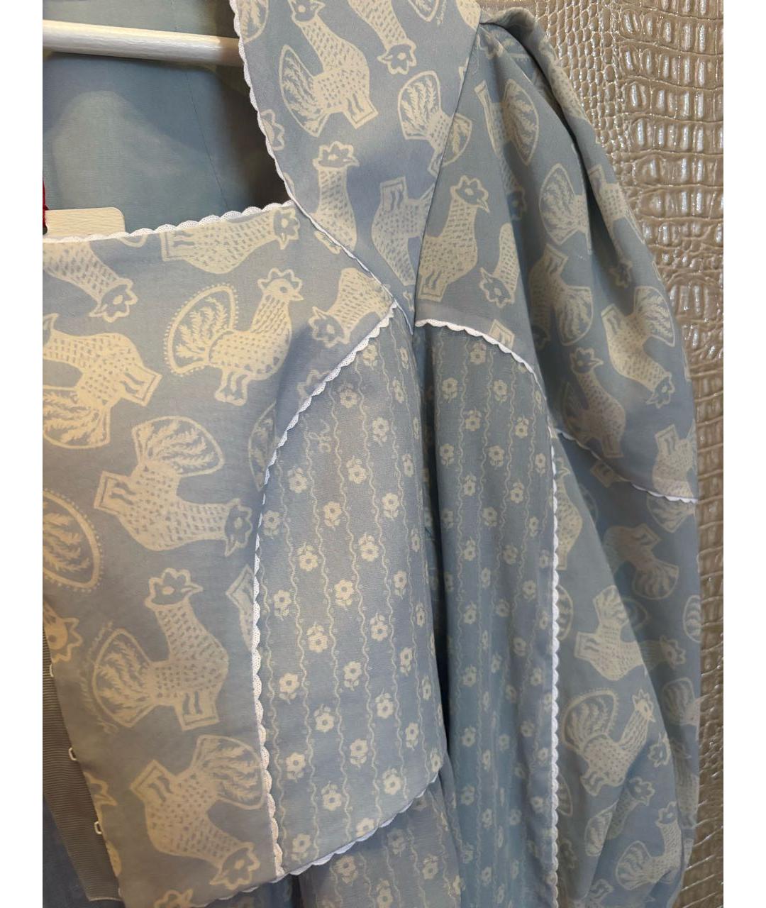 ULYANA SERGEENKO Голубая хлопковая блузы, фото 6