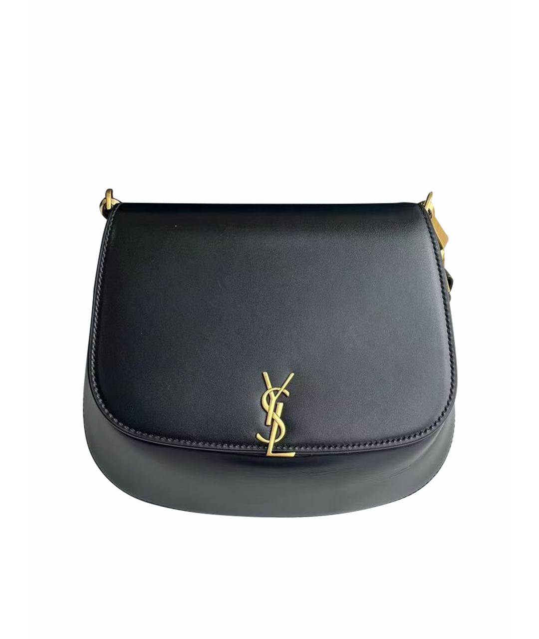 SAINT LAURENT Черная кожаная сумка через плечо, фото 1