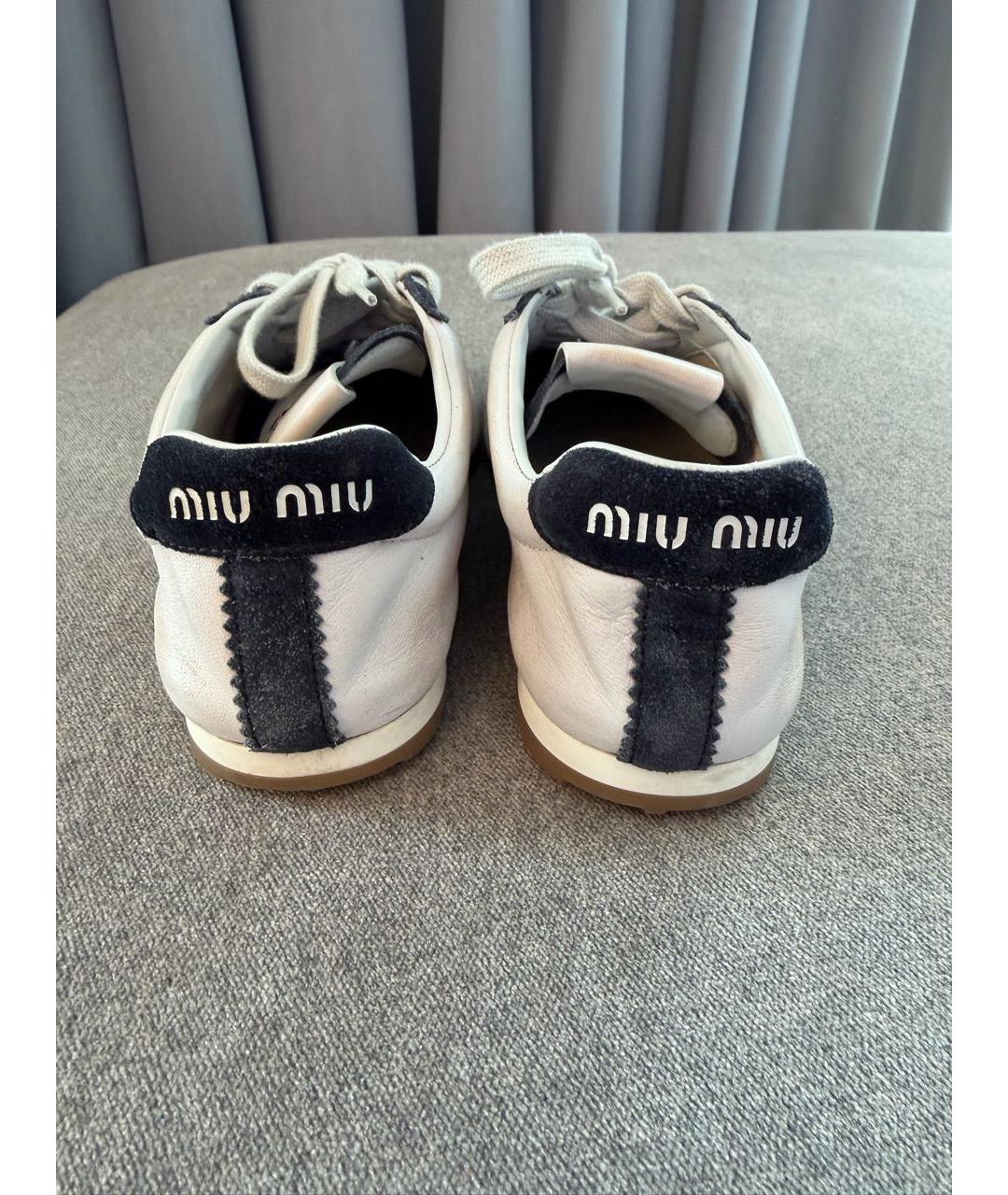 MIU MIU Мульти кожаные кроссовки, фото 3