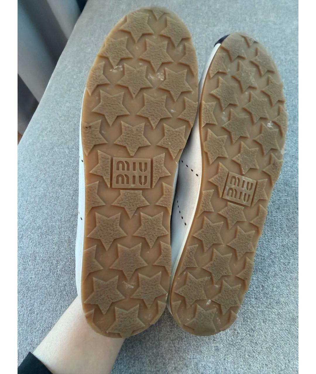 MIU MIU Мульти кожаные кроссовки, фото 5