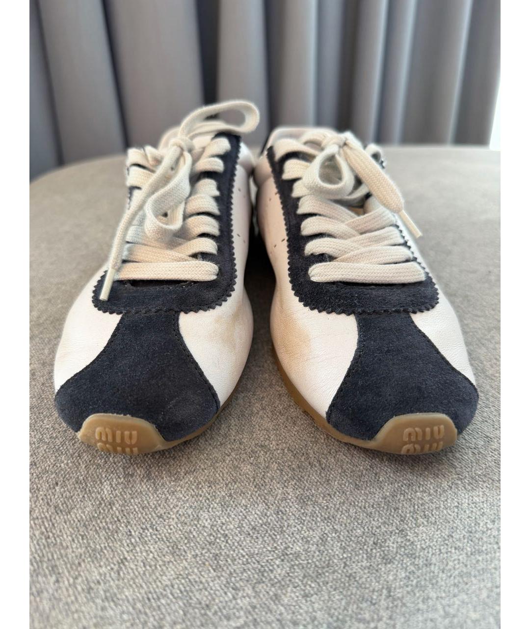 MIU MIU Мульти кожаные кроссовки, фото 2