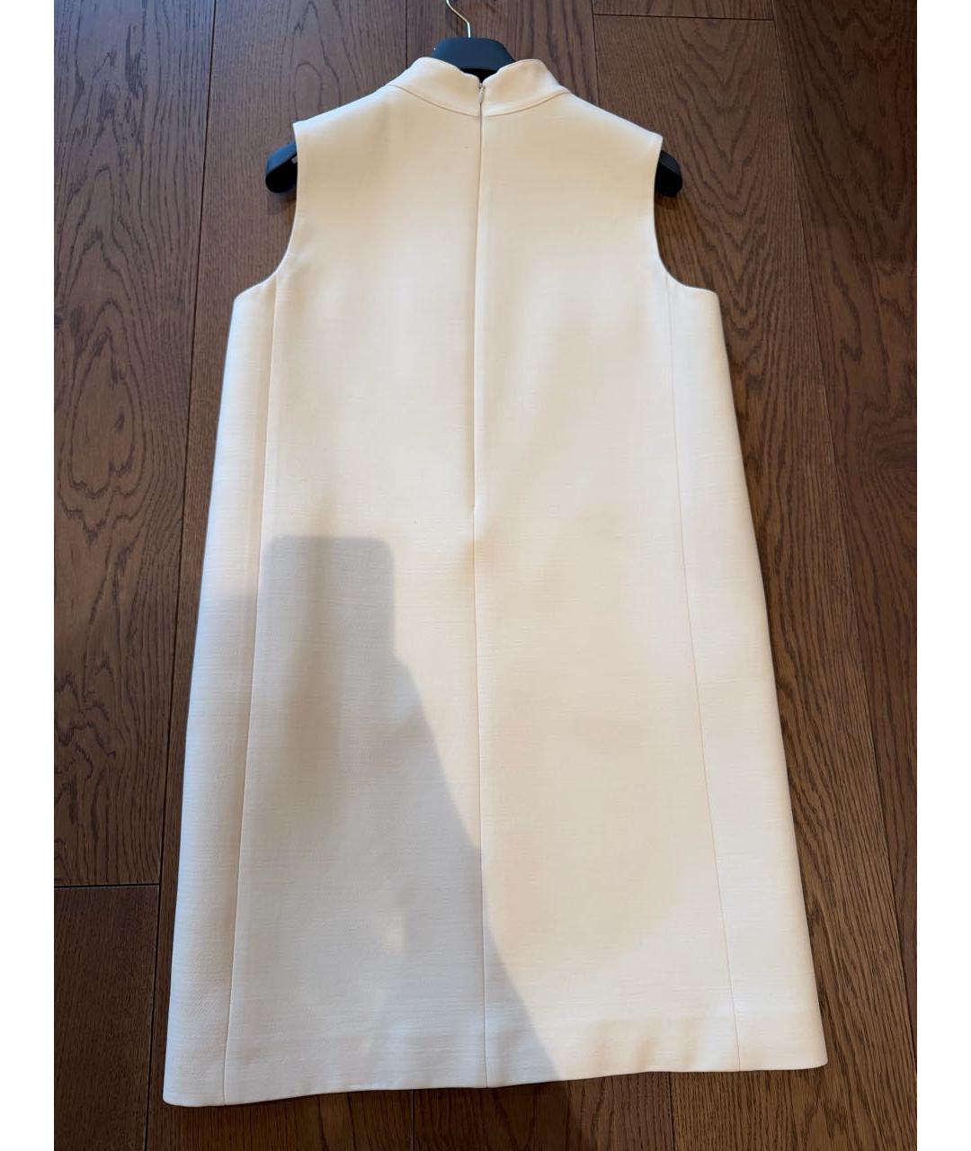 CHRISTIAN DIOR Белое шерстяное коктейльное платье, фото 2