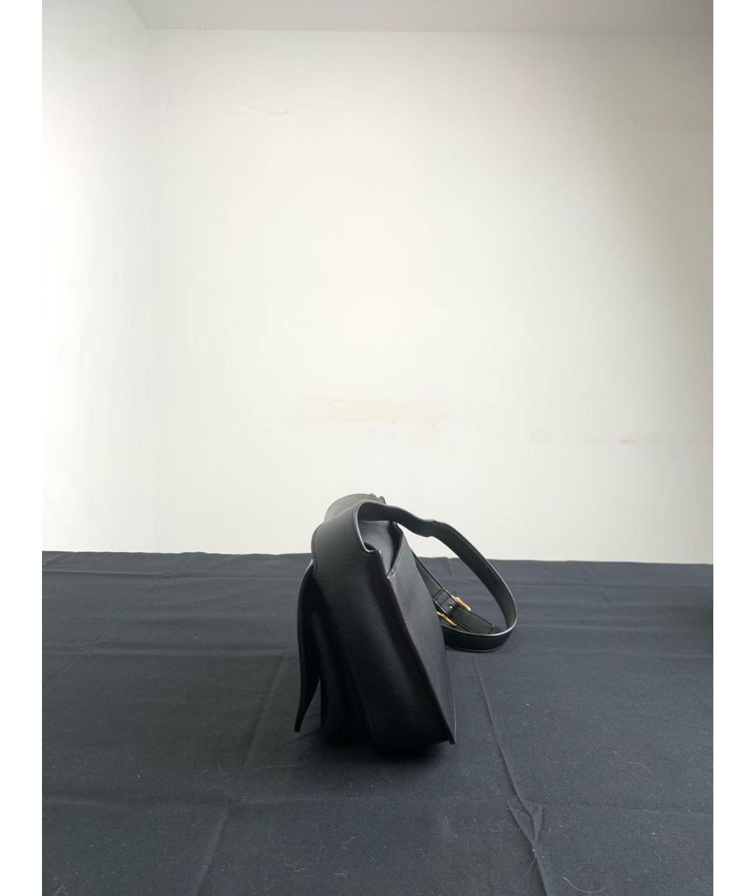 SAINT LAURENT Черная кожаная сумка через плечо, фото 4