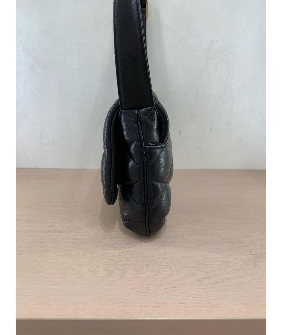SAINT LAURENT Черная кожаная сумка через плечо, фото 4