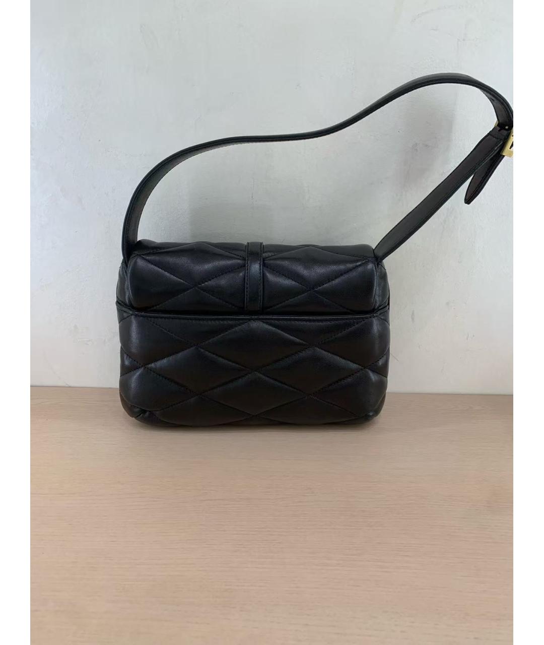 SAINT LAURENT Черная кожаная сумка через плечо, фото 3