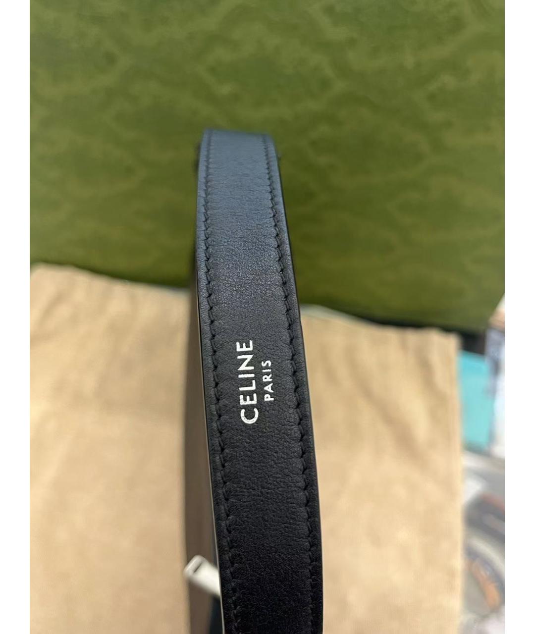 CELINE Черная кожаная сумка через плечо, фото 6