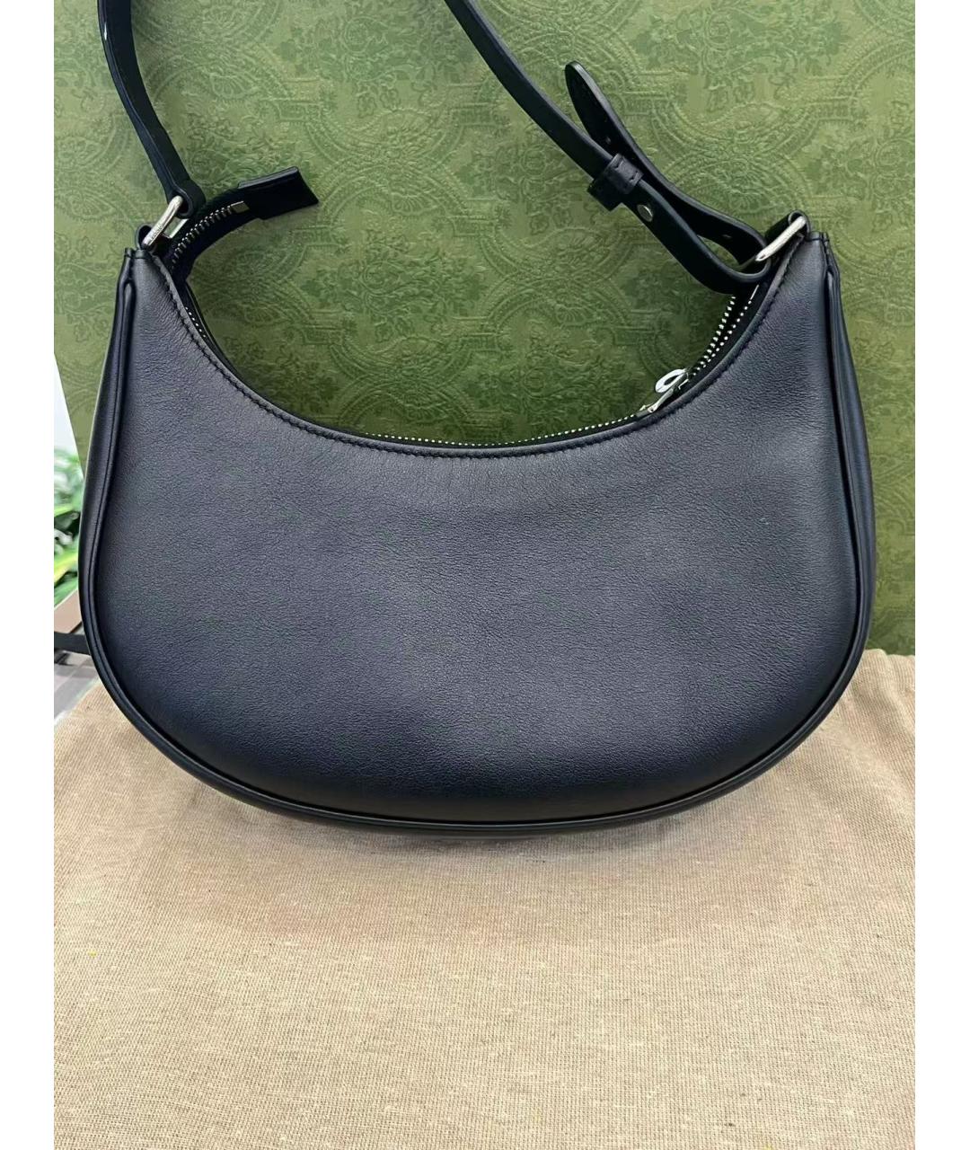 CELINE Черная кожаная сумка через плечо, фото 3