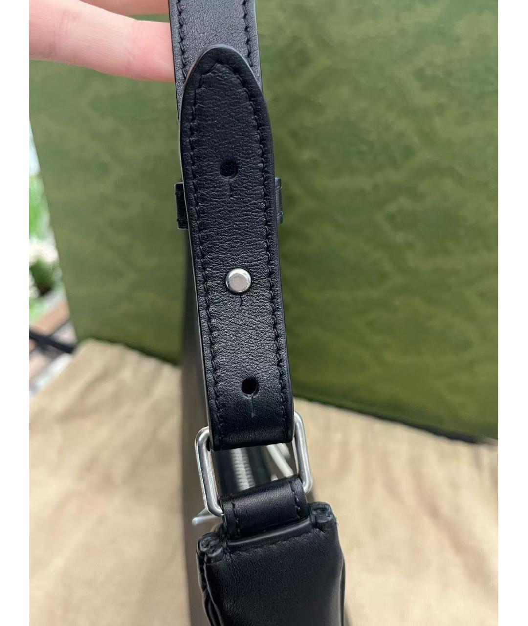 CELINE Черная кожаная сумка через плечо, фото 5