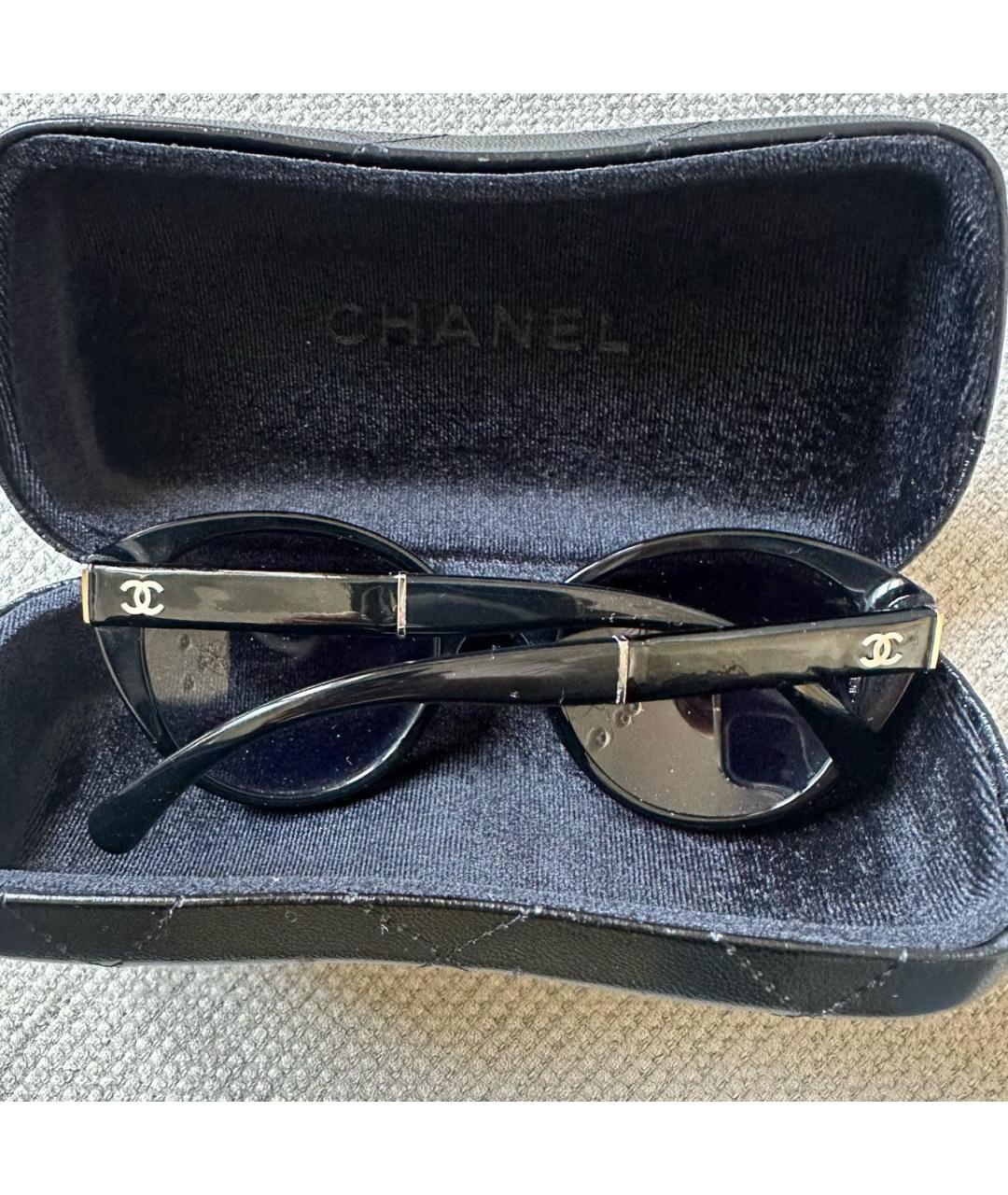 CHANEL Черные пластиковые солнцезащитные очки, фото 5