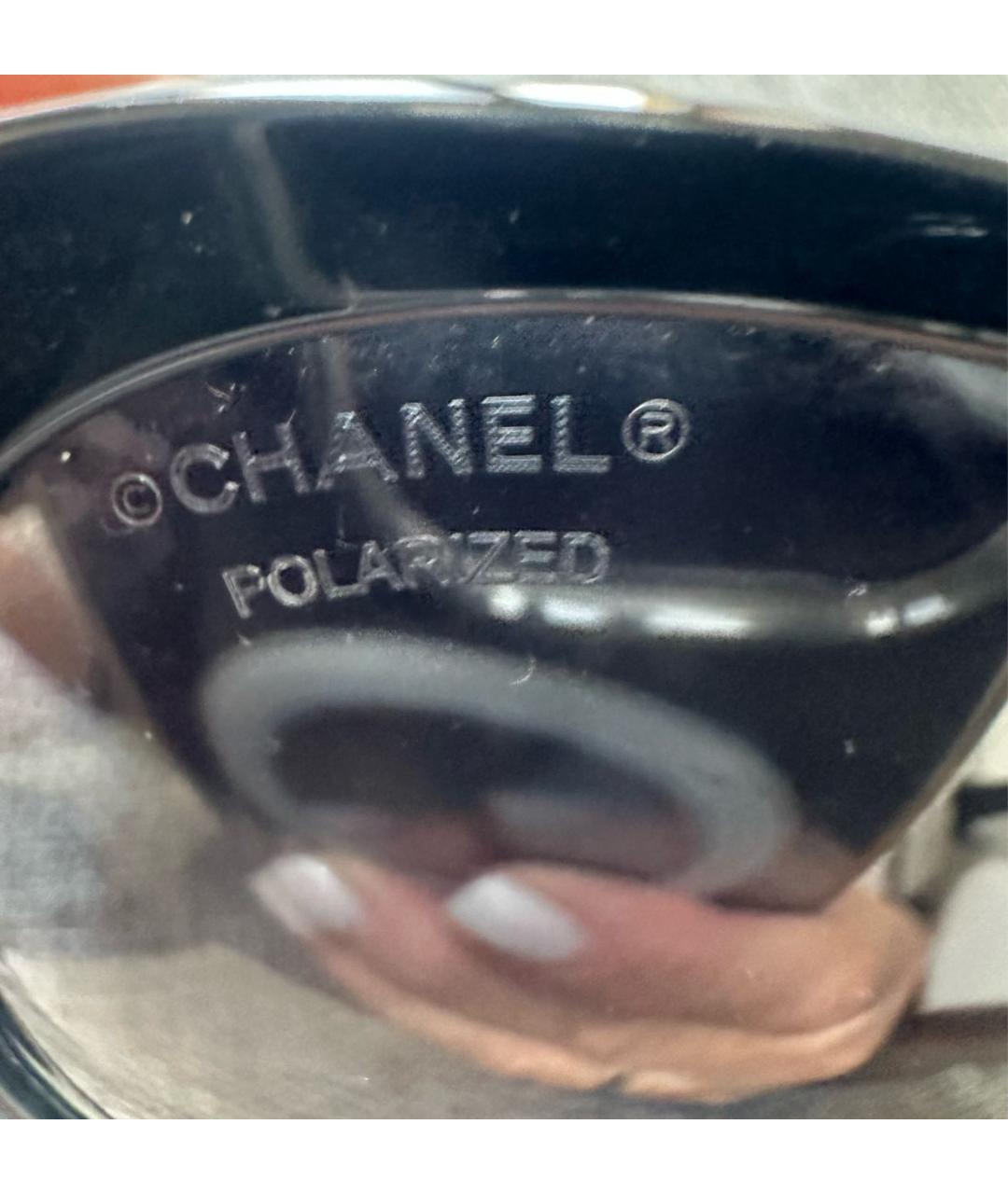 CHANEL Черные пластиковые солнцезащитные очки, фото 7