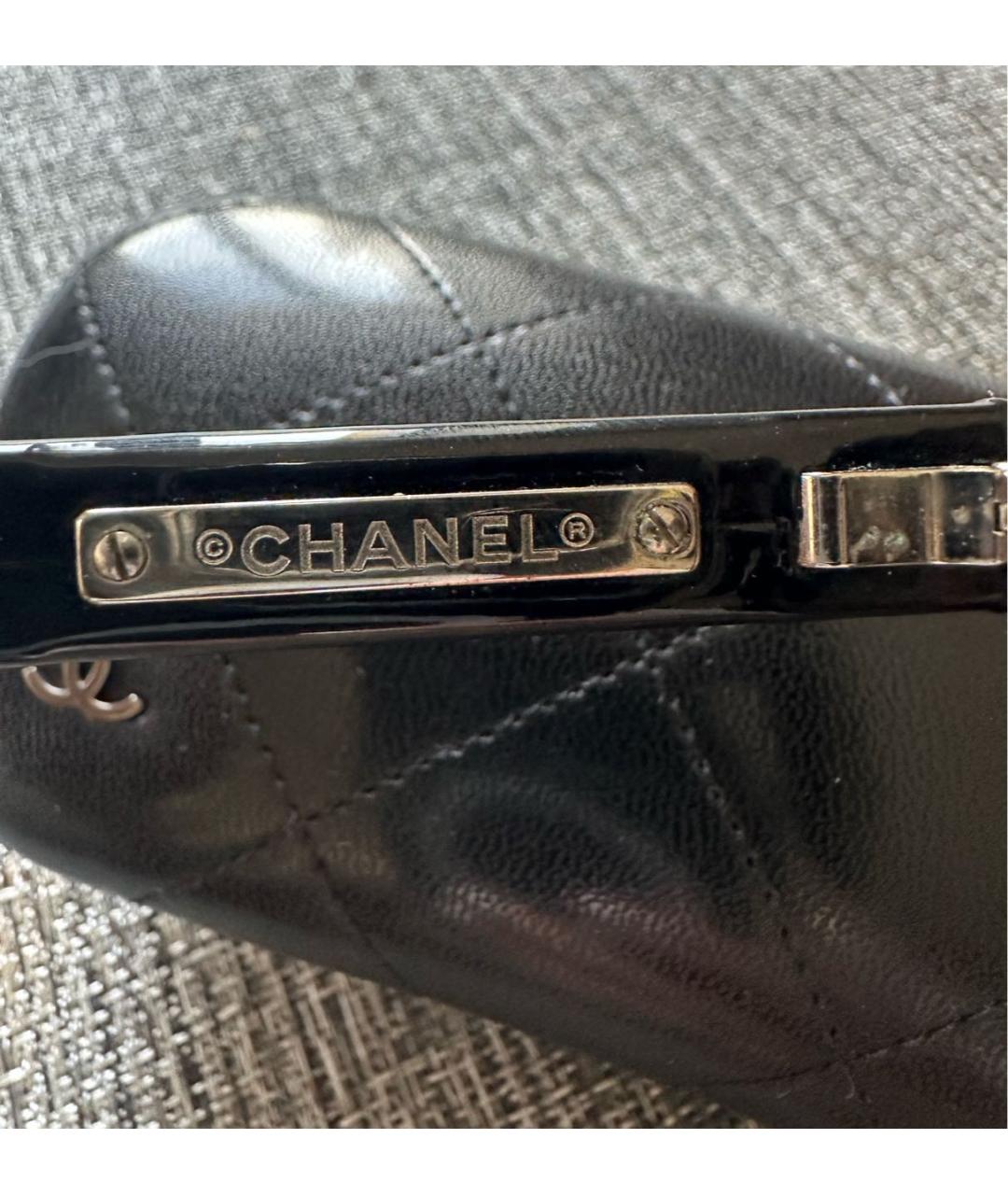 CHANEL Черные пластиковые солнцезащитные очки, фото 3