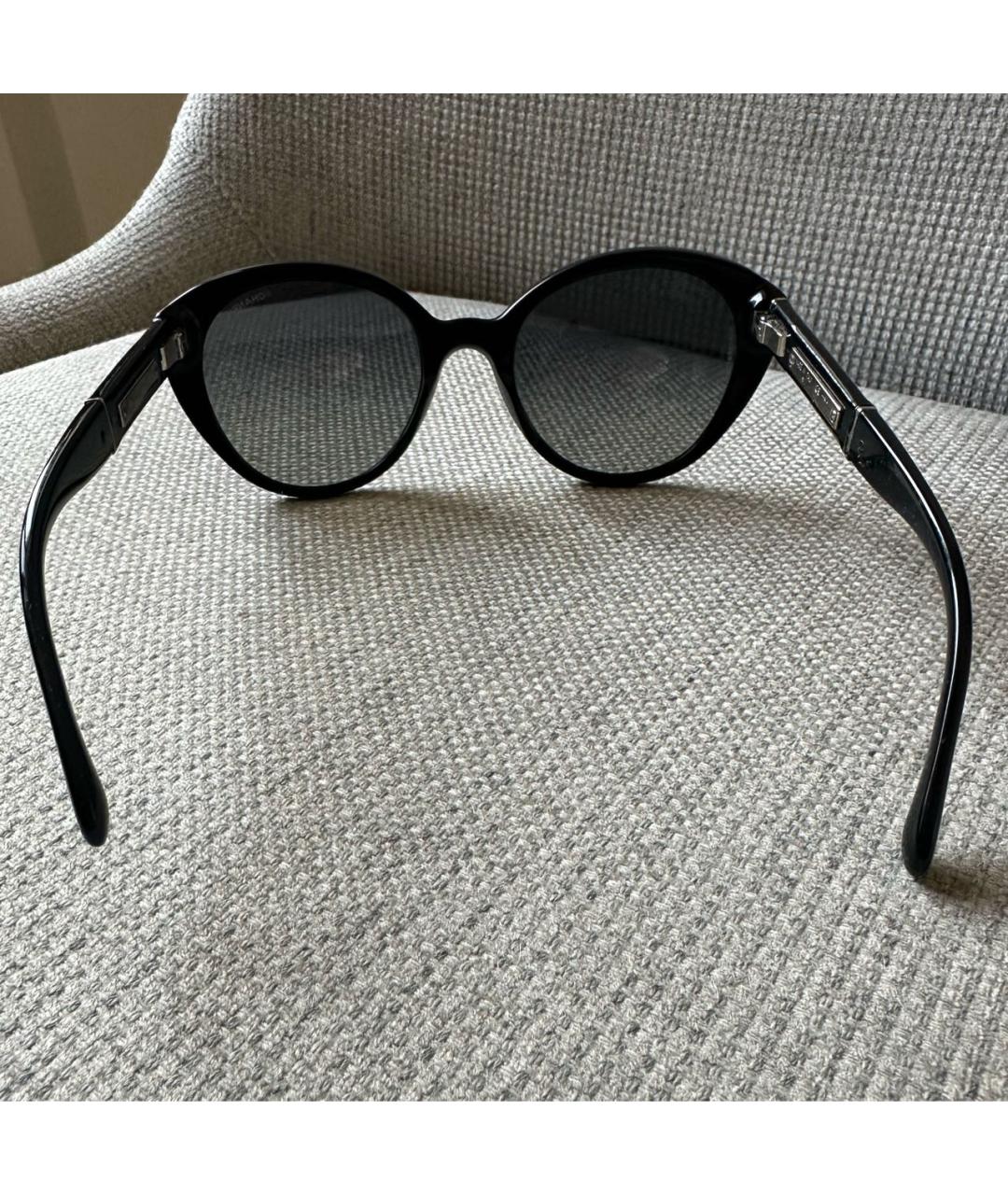 CHANEL Черные пластиковые солнцезащитные очки, фото 2