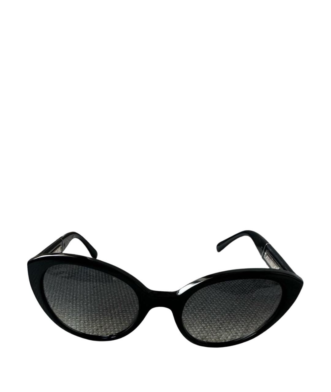 CHANEL Черные пластиковые солнцезащитные очки, фото 1
