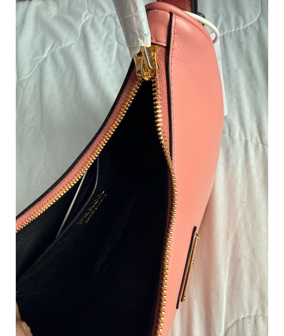 PRADA Розовая кожаная сумка через плечо, фото 4