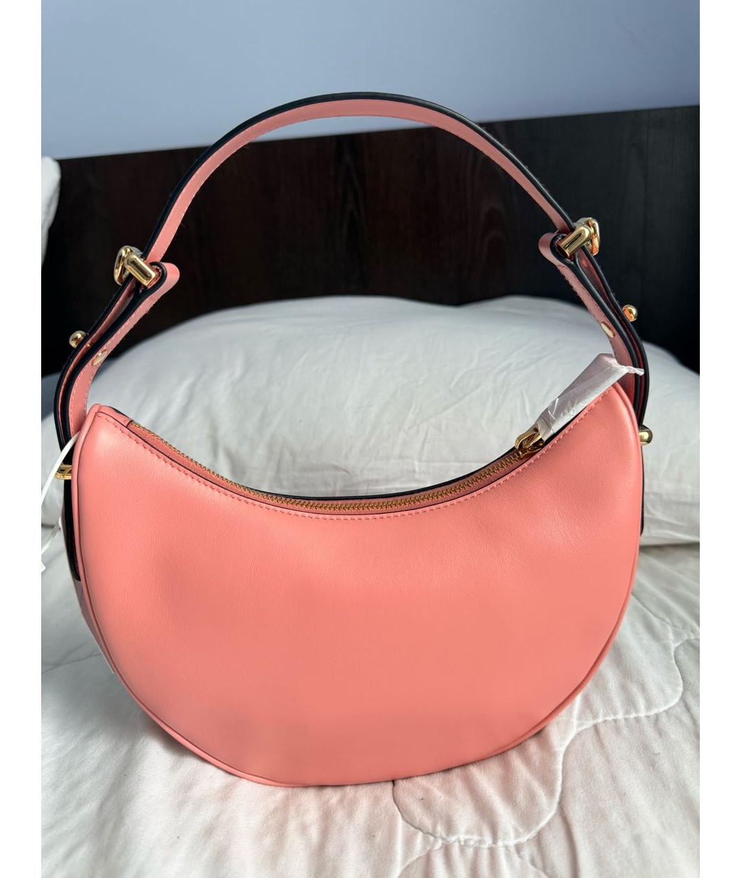 PRADA Розовая кожаная сумка через плечо, фото 3