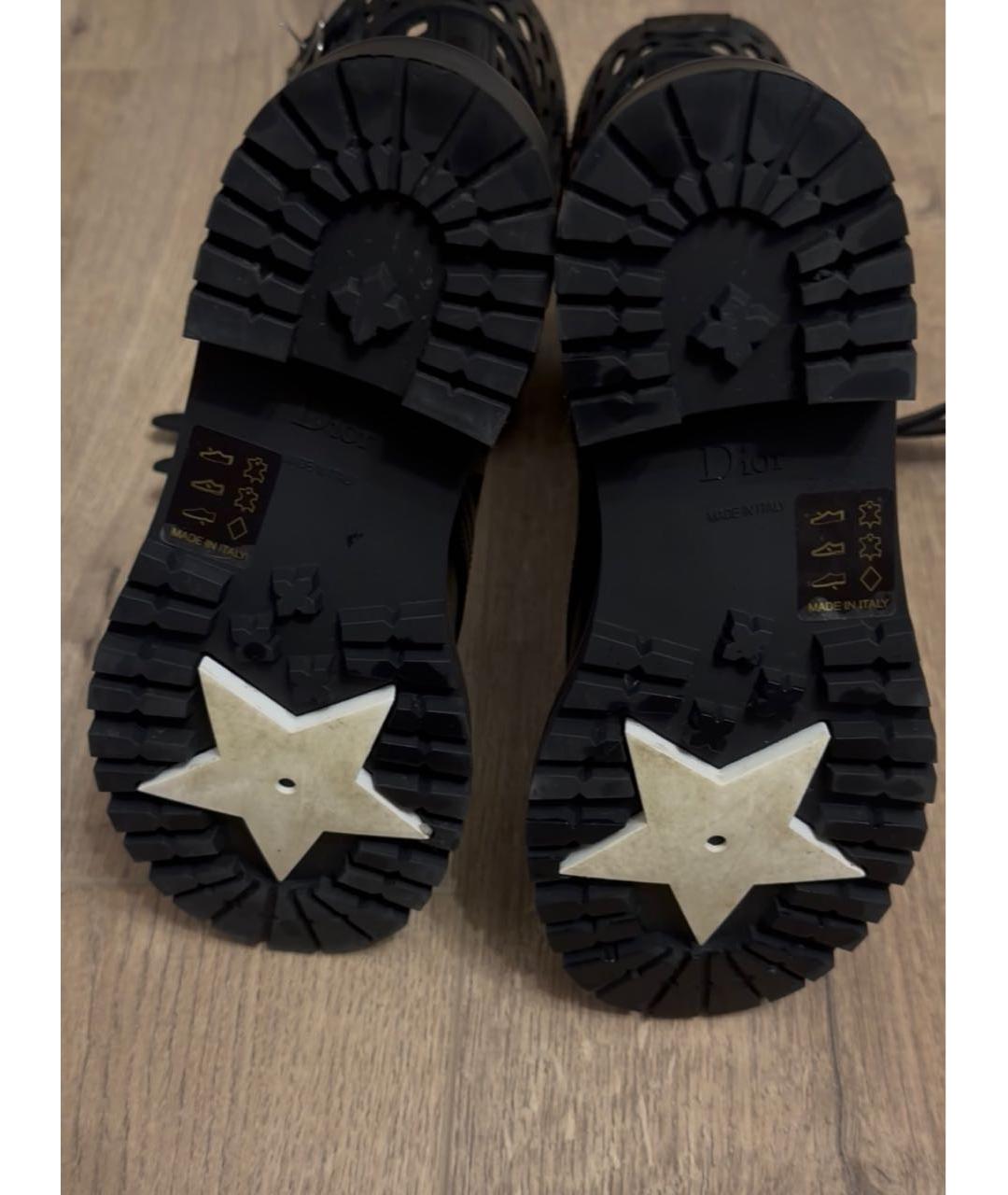 CHRISTIAN DIOR Черные кожаные ботинки, фото 5