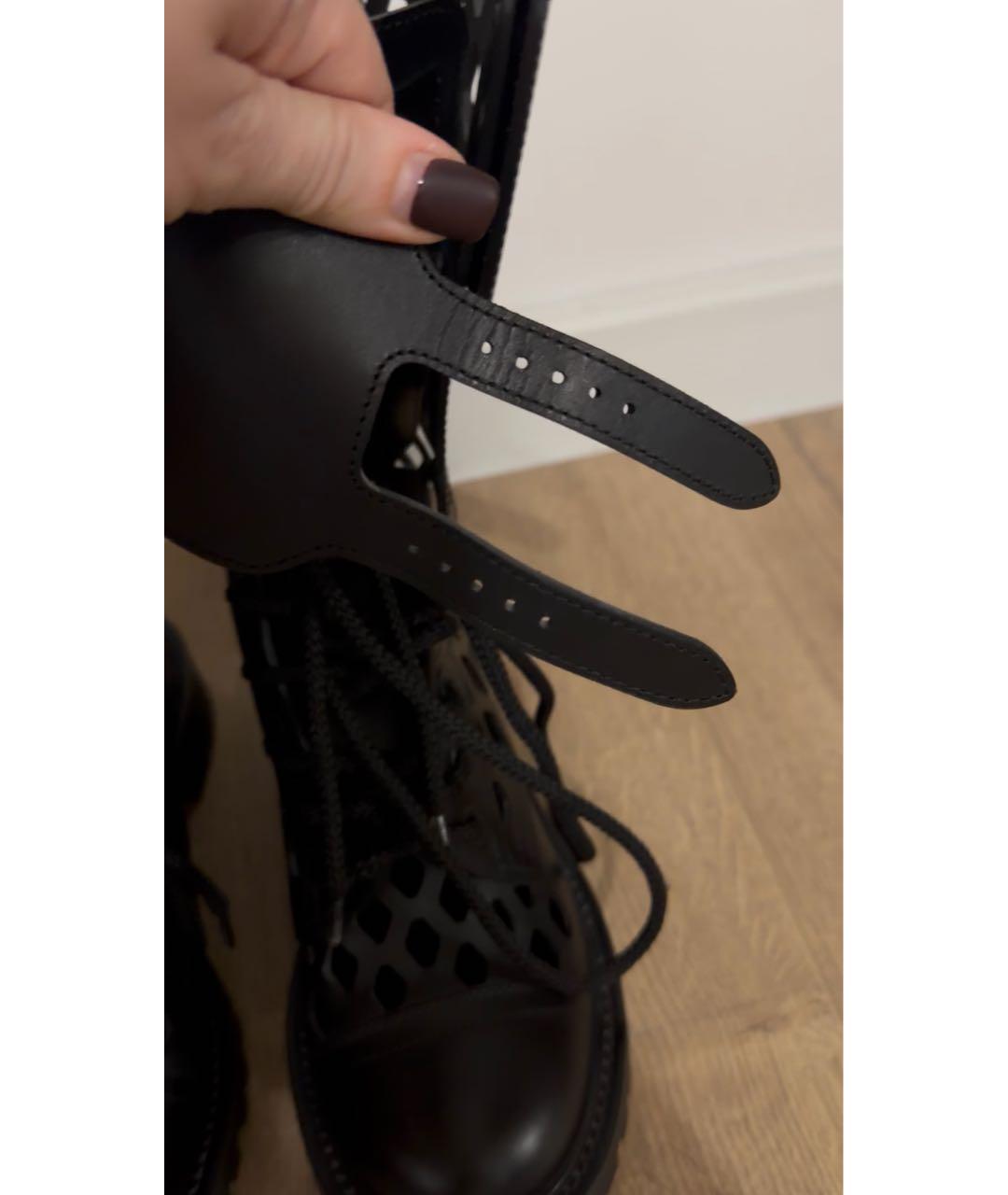 CHRISTIAN DIOR Черные кожаные ботинки, фото 6