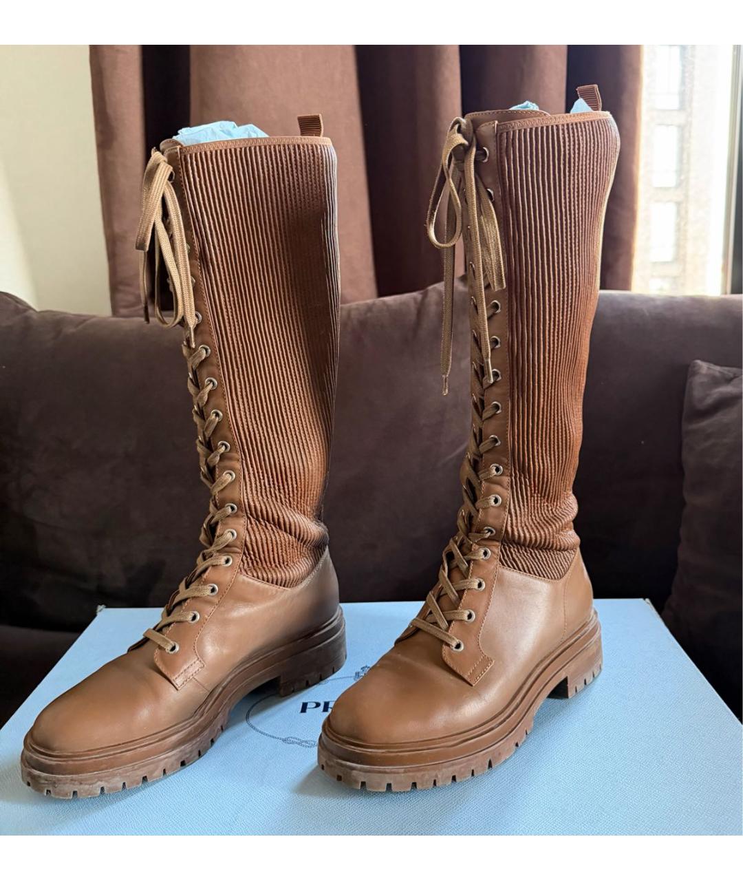 GIANVITO ROSSI Горчичные кожаные полусапоги, фото 5