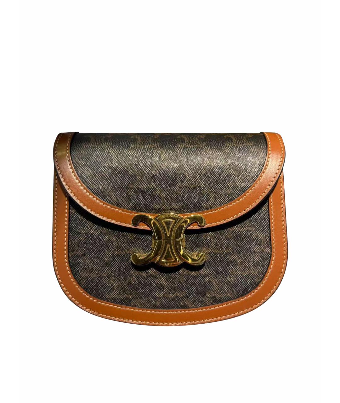 CELINE Коричневая сумка через плечо, фото 1