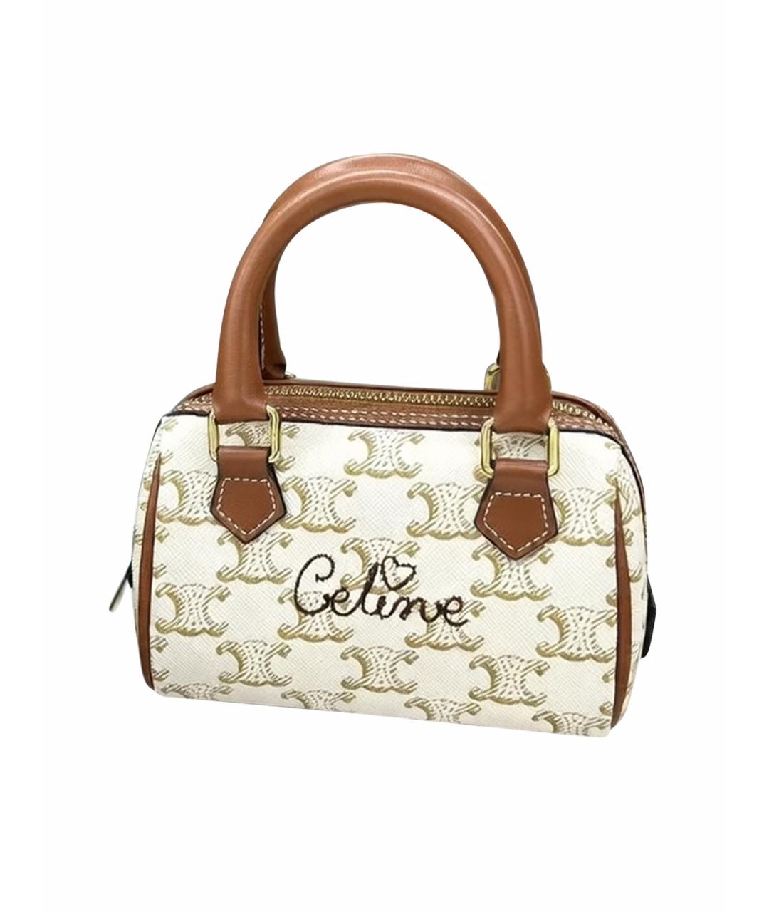 CELINE Белая сумка с короткими ручками, фото 1