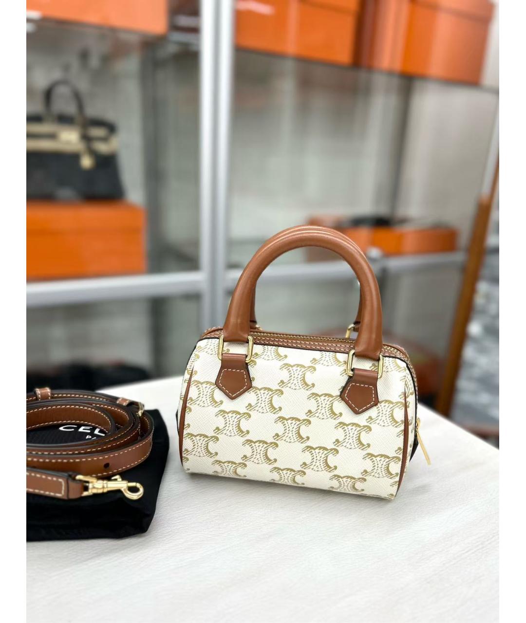 CELINE Белая сумка с короткими ручками, фото 2