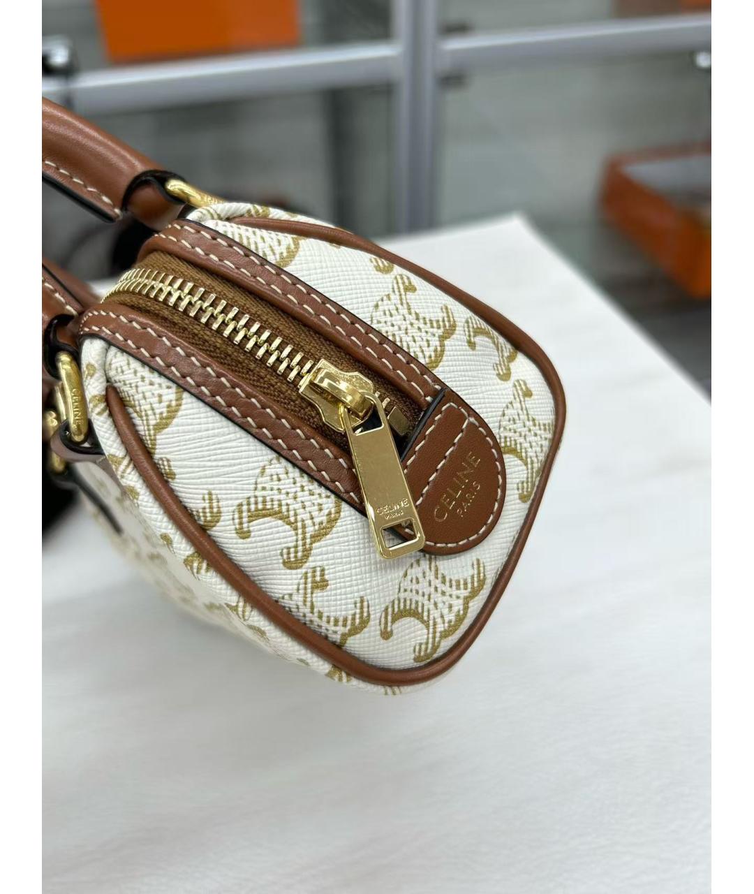 CELINE Белая сумка с короткими ручками, фото 3