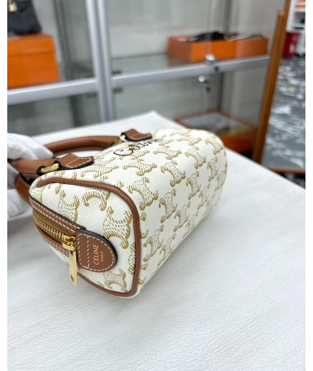 CELINE Белая сумка с короткими ручками, фото 5