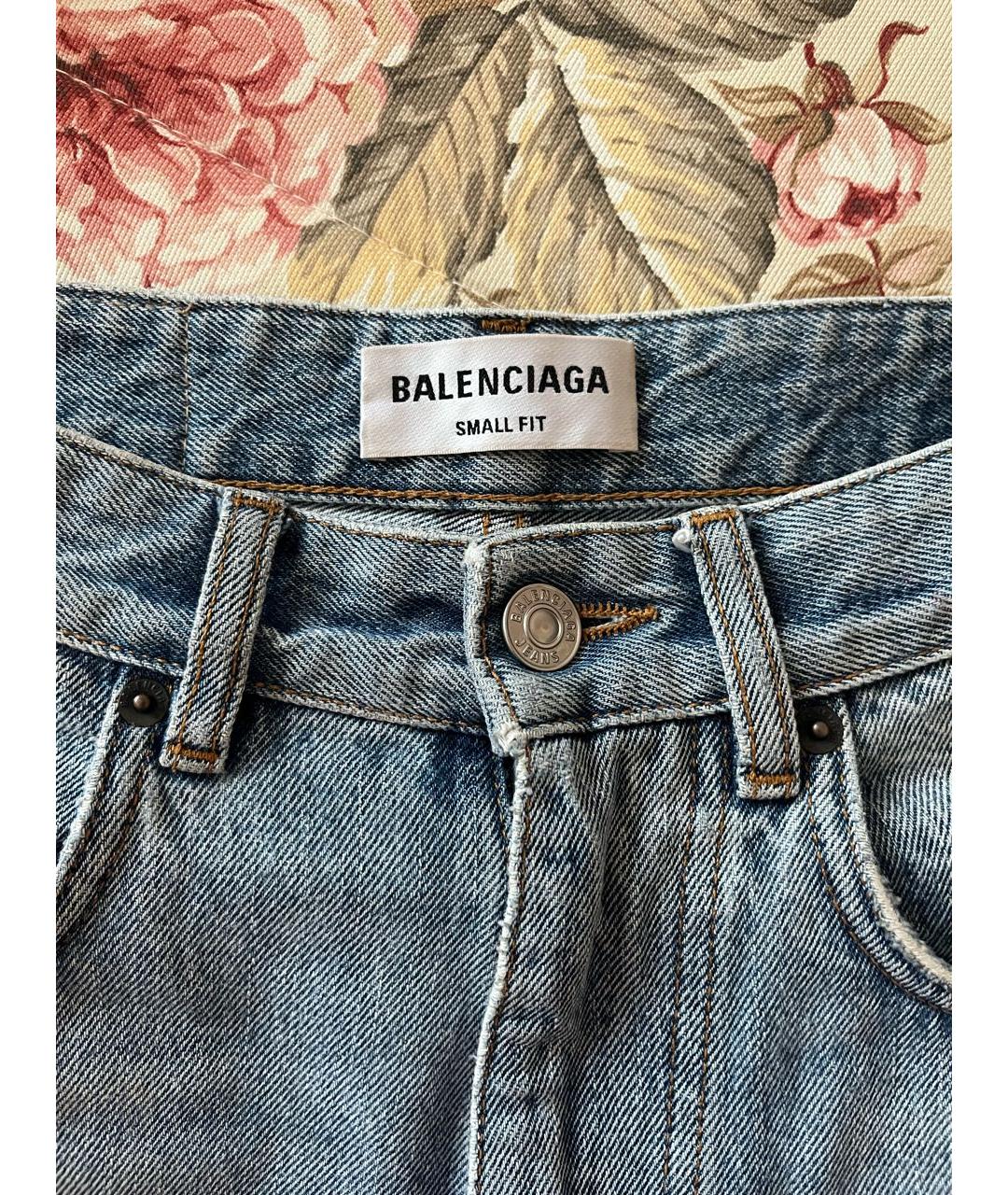 BALENCIAGA Голубые прямые джинсы, фото 3